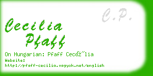 cecilia pfaff business card